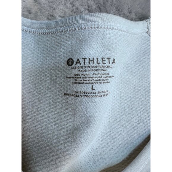 Athleta White Long-Sleeve Lightweight Pullover Top Womens Size Large - Picture 3 of 5